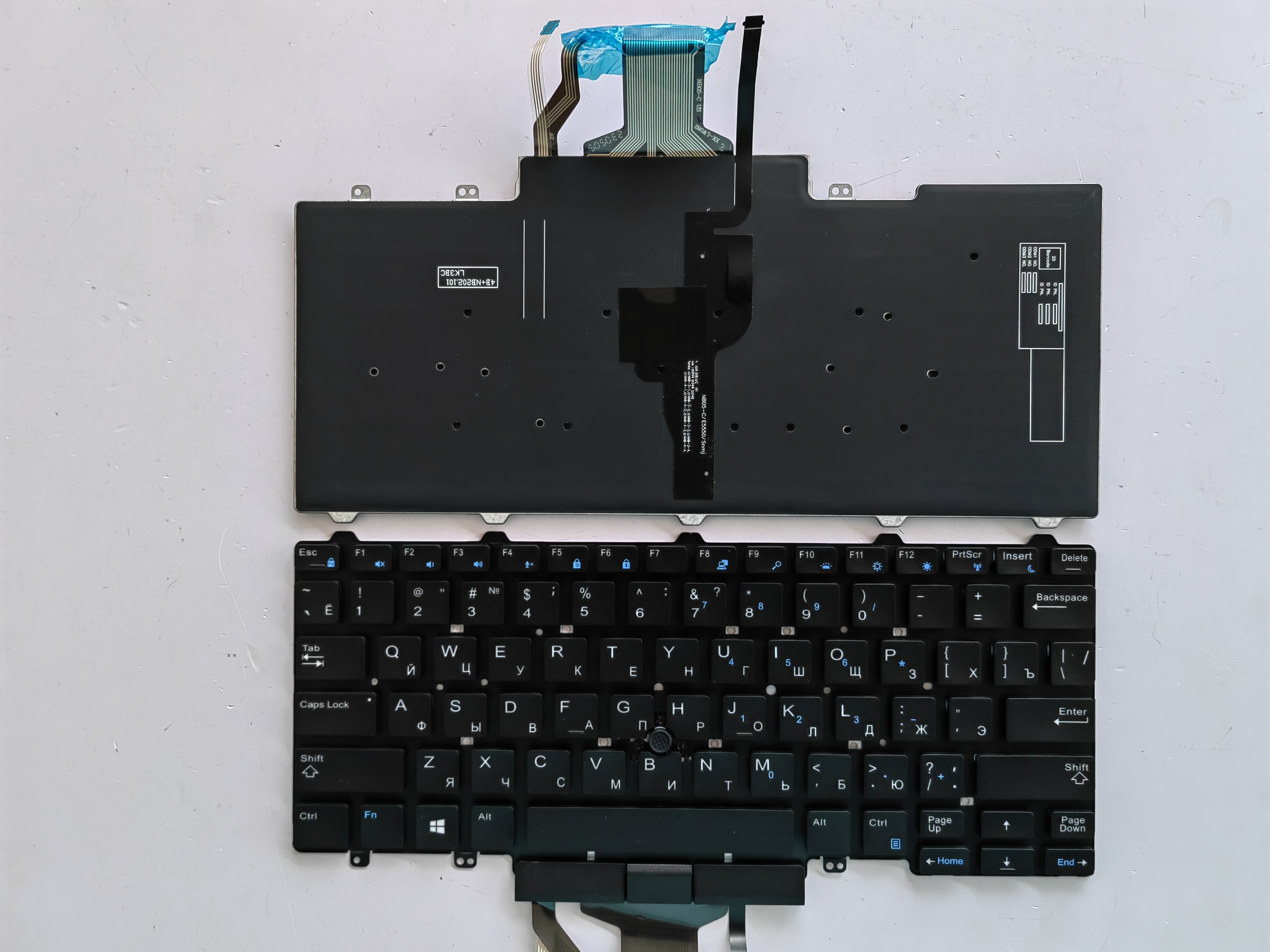 Picture of New Replacement Laptop Keyboard For DELL E5450 BLACK With Point Backlit (OEM) RU Layout
